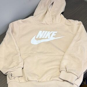 Nike Light Tan Hoodie with White Logo
